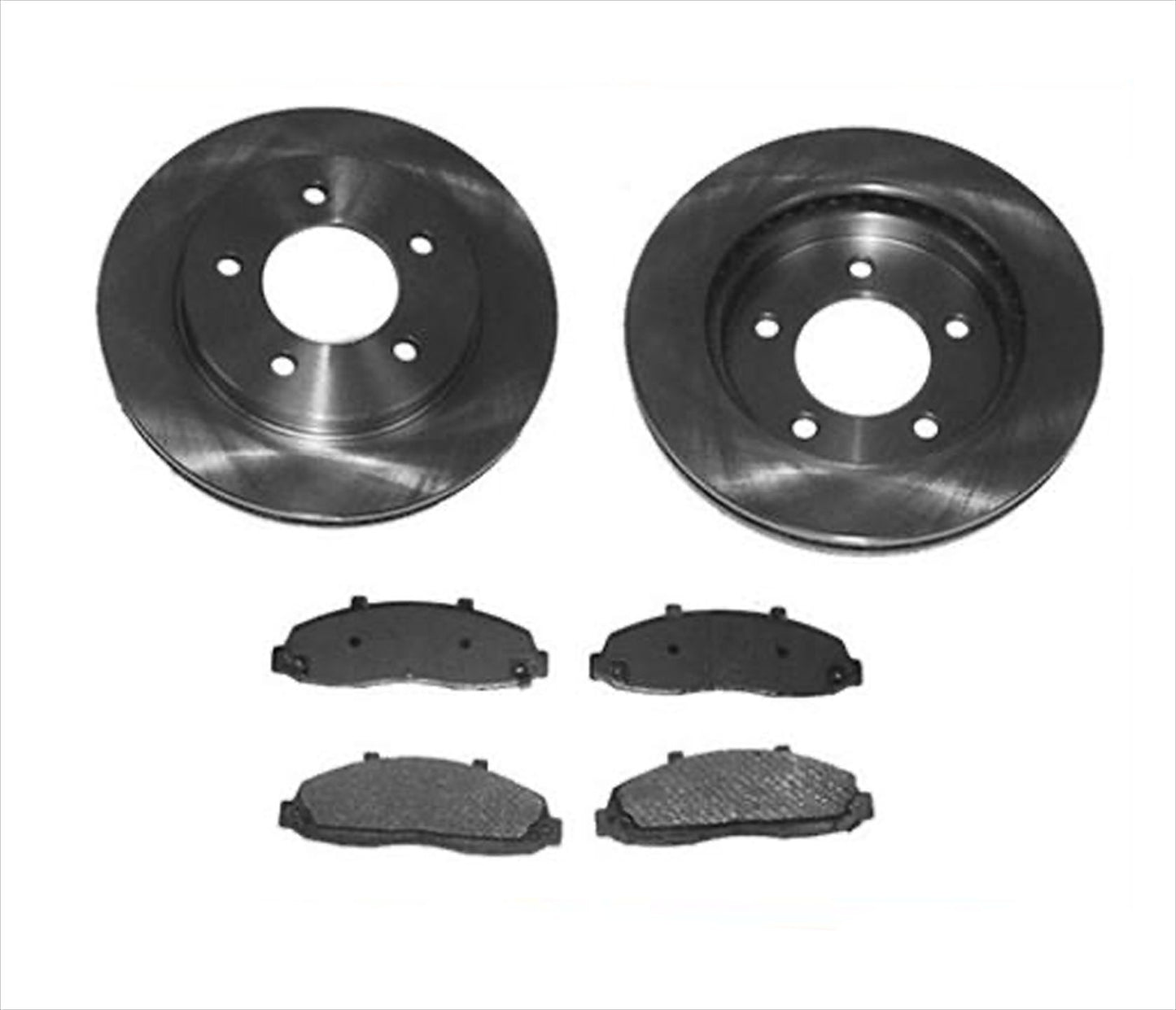 (2) Front Brake Rotors & Ceramic Pad for 2007-2009 Dodge Durango