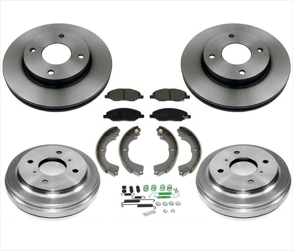 Rotors & Pads Brake Drums Shoes Springs For 09-11 Nissan Versa 1.6L Eng. Only