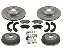 For 96-00 Toyota Rav4 Rav-4 Front Rotors Pads & Drums Brakes Shoes Springs 7pc