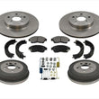 For 96-00 Toyota Rav4 Rav-4 Front Rotors Pads & Drums Brakes Shoes Springs 7pc