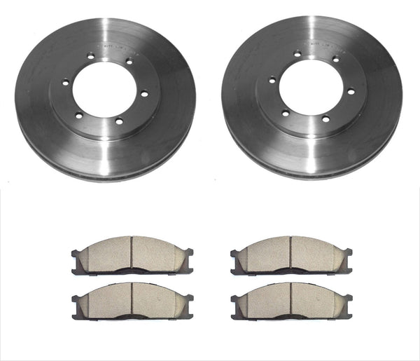 For Rear Wheel Drive Only 2.4L Eng. Only Nissan Frontier Front Brake Rotors Pads