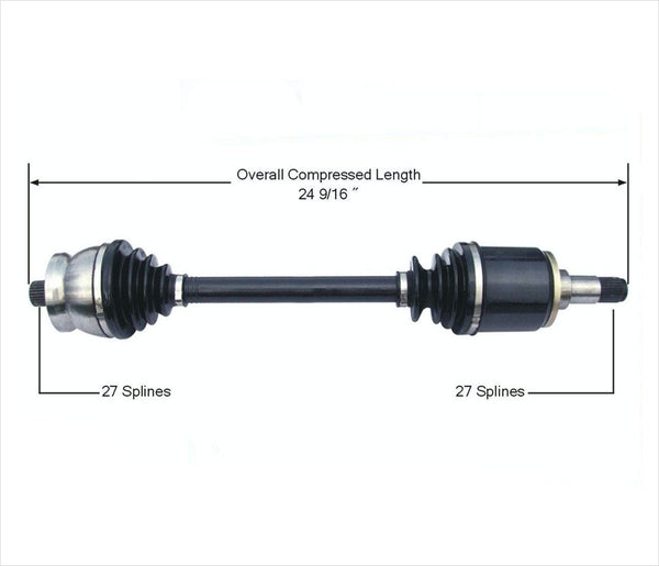 CV Axle Shaft For Mercedes Benz 76-81 300D 74-83 240D REAR REF 1233500410