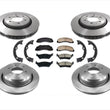 Front & Rear Rotors & Ceramic Pads 8pc 10-14 Ford Raptor 6.2L With 6 Lug Brakes