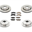 Rotores de freno de disco delantero y trasero, 6 pernos y pastillas de cerámica para Ford F150 10-11