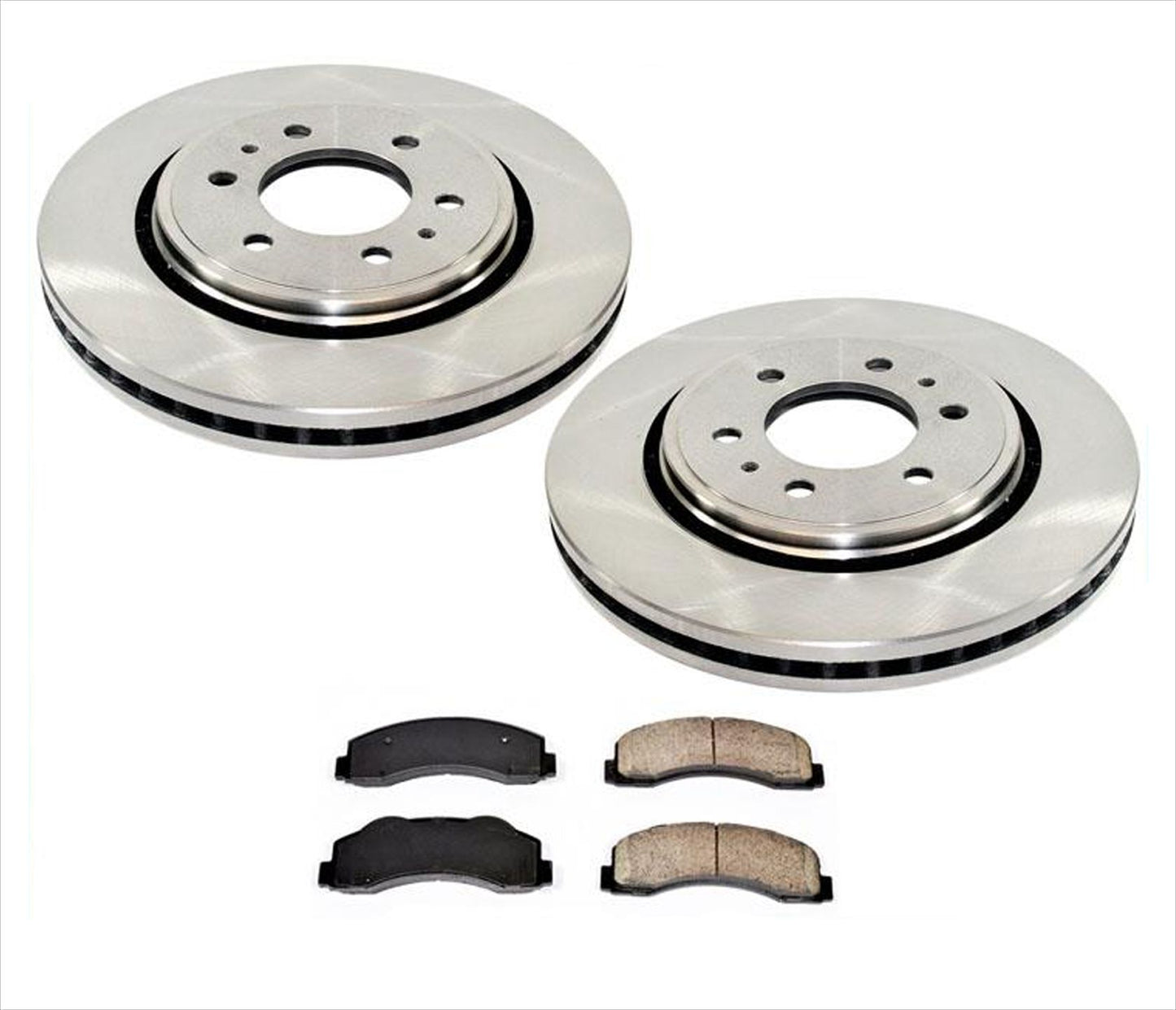 Fits For Ford 10-17 F150 Expedition 6 Lug Front Brake Rotors and Ceramic Pads