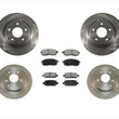 Rotores de freno delantero y trasero y pastillas de cerámica para Nissan Altima 07-10, kit de 6 piezas