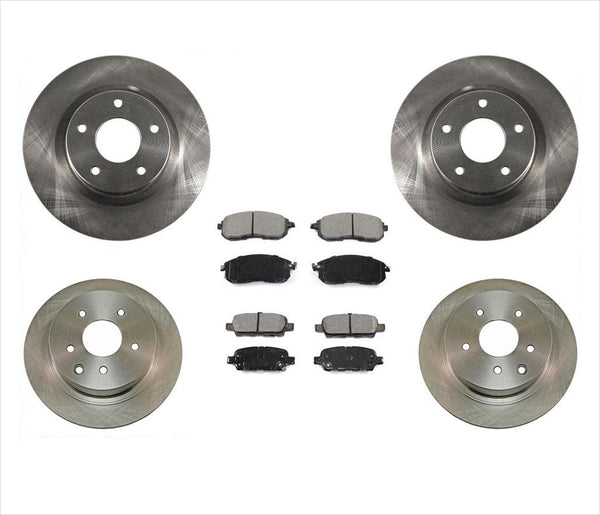 Rotores de freno delantero y trasero y pastillas de cerámica para Nissan Altima 07-10, kit de 6 piezas