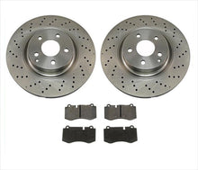Brake Drilled Rotors Front Met Pads For Mercedes Benz 07-13 S550 W Sport Package