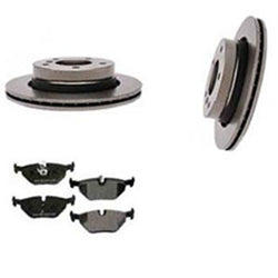 Se adapta a 99 00 BMW 323i (2) rotores de freno traseros ventilados y pastillas traseras metálicas.