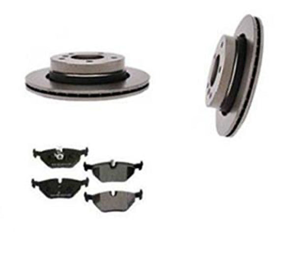 Se adapta a 99 00 BMW 323i (2) rotores de freno traseros ventilados y pastillas traseras metálicas.