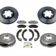 Rotores traseros delanteros pastillas de freno zapatas de freno Kit de resorte para Nissan Xterra 4x4 00-04
