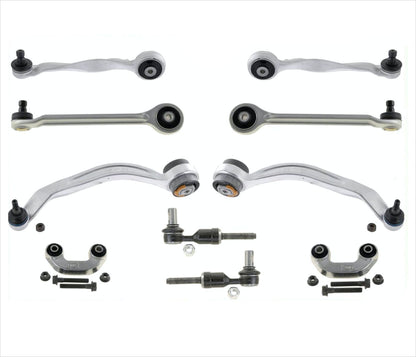 Front Upper & Lower Control Arms & Tie Rods & Links fits 00-04 Audi A6 Quattro