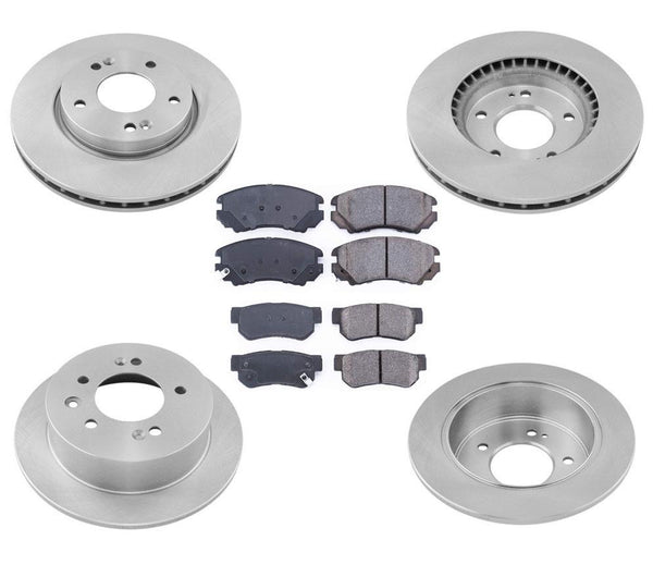 Front Rear Rotors & Ceramic Pads 6Pc for Hyundai Elantra 4 Door Sedan 2.0 07-10