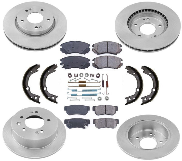 Front Rear Rotors & Ceramic Pads 8Pc for Hyundai Elantra 4 Door Sedan 2.0 07-10