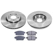 Front Disc Brake Disc Rotors Ceramic Brake Pads Set for Buick 12-17 Verano