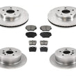 Front & Rear Disc Brake Rotors & New Brakes Pads 6pc for Toyota Rav 4 LE 04-05