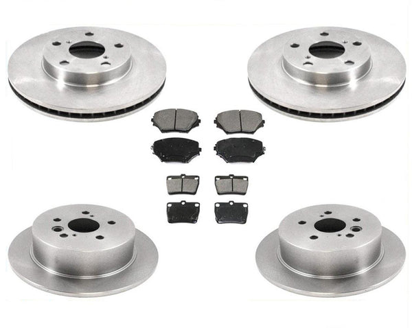 Front & Rear Disc Brake Rotors & New Brakes Pads 6pc for Toyota Rav 4 LE 04-05