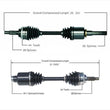 (2) Ejes de transmisión CV Ford 01-12 Transmisión automática 3.0L V6 Escape