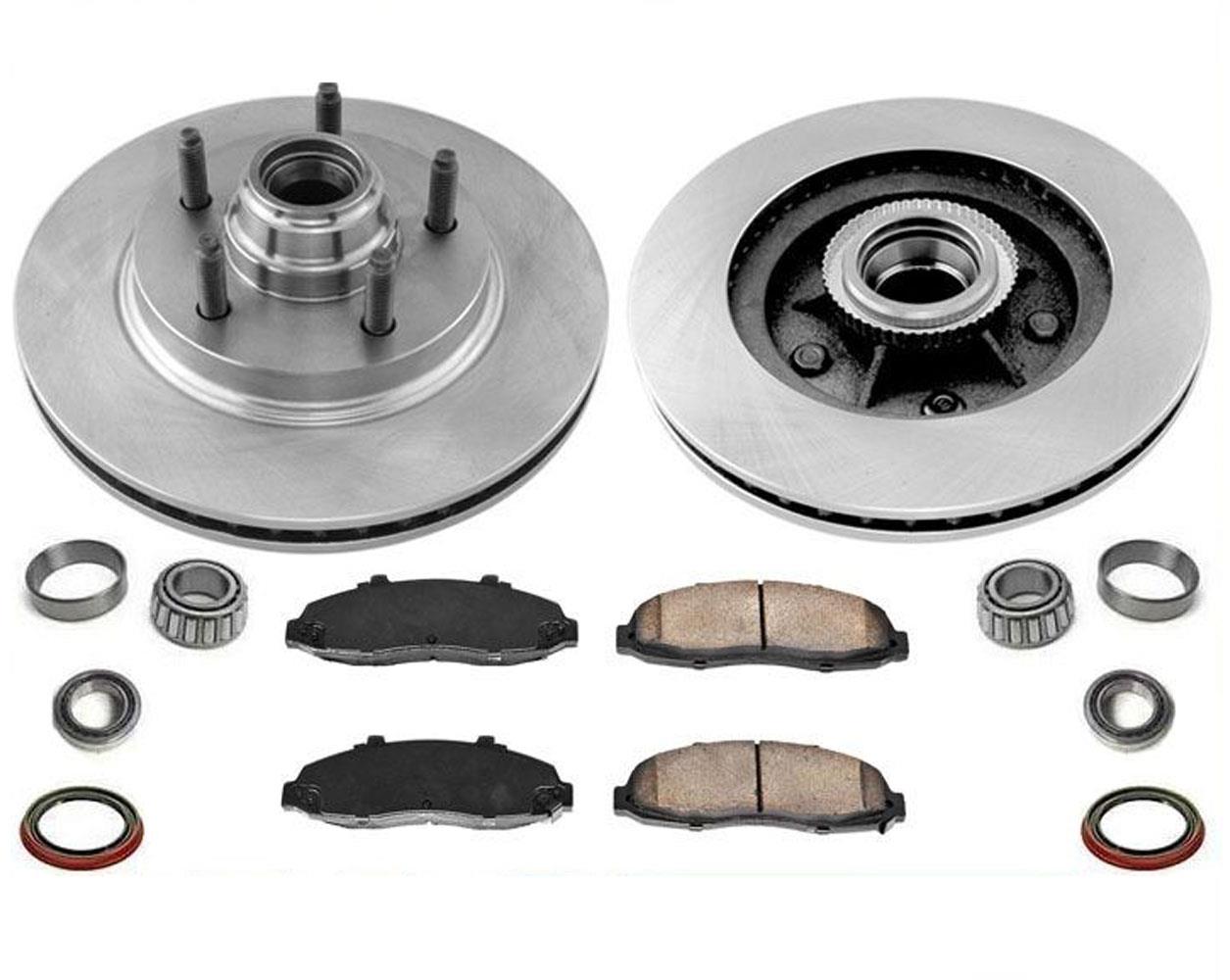 Kit de pastillas y rotores de freno delantero 100% nuevos, tracción trasera de 9 piezas para Ford F150 02-03