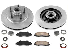 Coated Front Brake Rotors & Pads 9pc Kit Rear Wheel Drive for Ford F150 02-03
