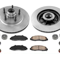 Kit de pastillas y rotores de freno delantero 100% nuevos, tracción trasera de 9 piezas para Ford F150 02-03