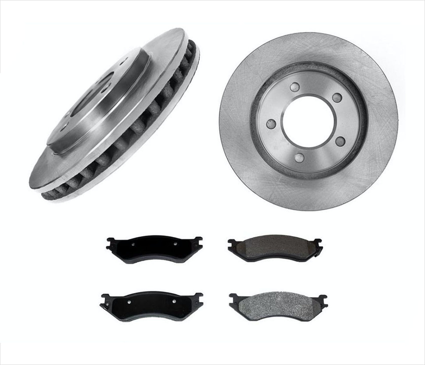 Front Brake Rotors & Ceramic Pads 4 Wheel Drive 01-02 Navigator Ford Expedition