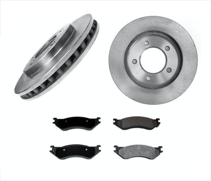 Front Brake Rotors & Ceramic Pads 4 Wheel Drive 01-02 Navigator Ford Expedition