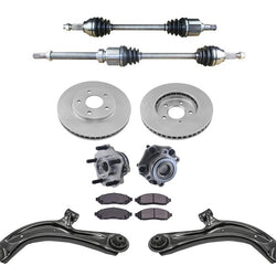Ejes delanteros Rotores Bujes de rueda Pastillas de freno y brazos de control para Nissan NV200 13-18