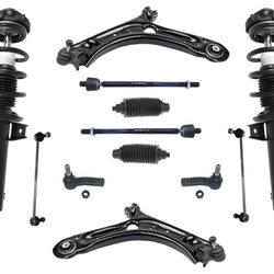 Front Complete Struts + Control Arms Tie Rods Links for Volkswagen Passat 12-19