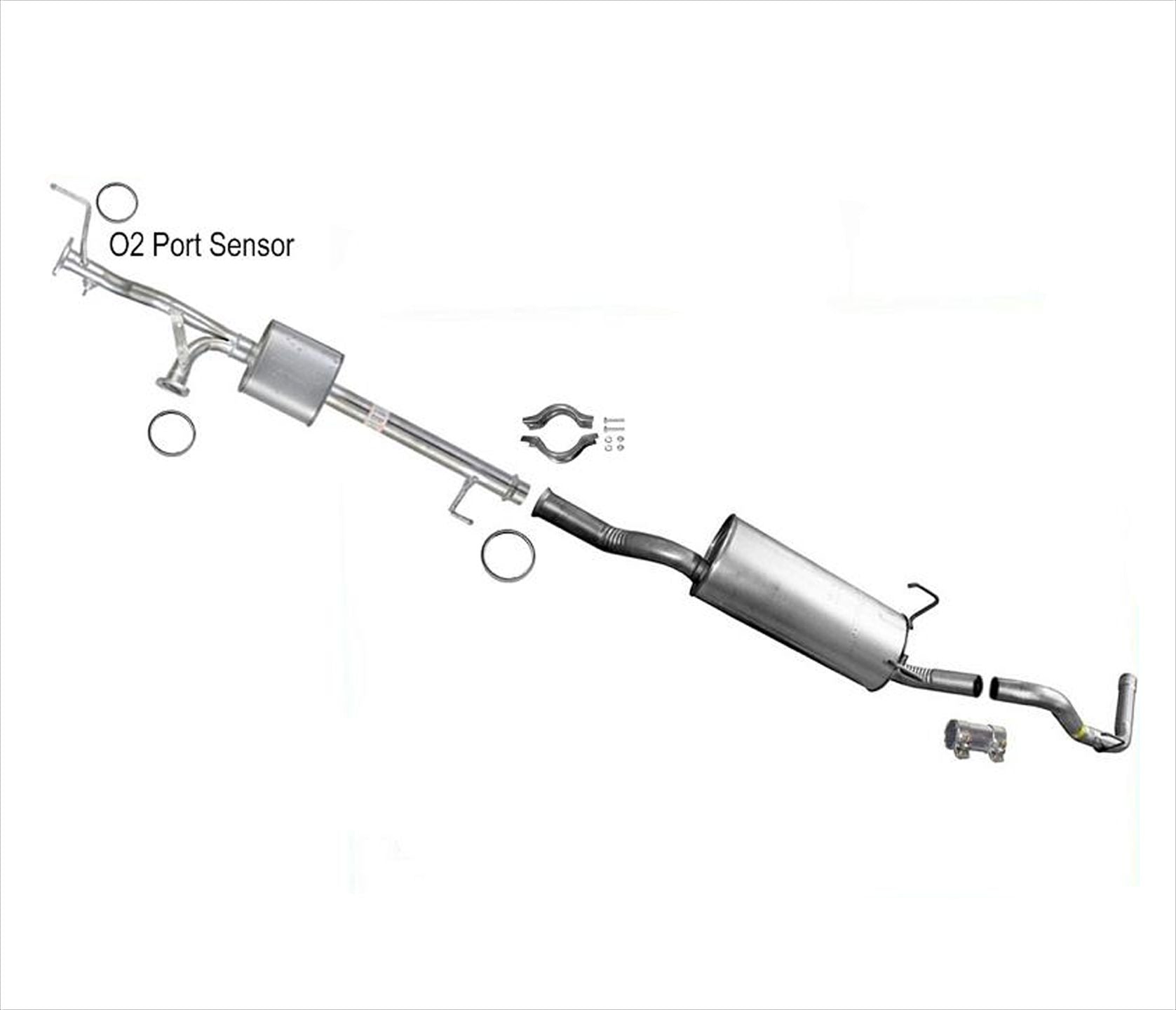Para Toyota Tundra 2003, doble cabina, solo sistema de tubo de escape silenciador de 4,7 L