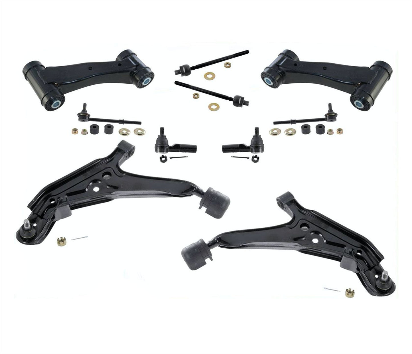 For 1991-96 Infiniti G20 Lower & Upper Control Arms Ball Joints Tie Rods & Links