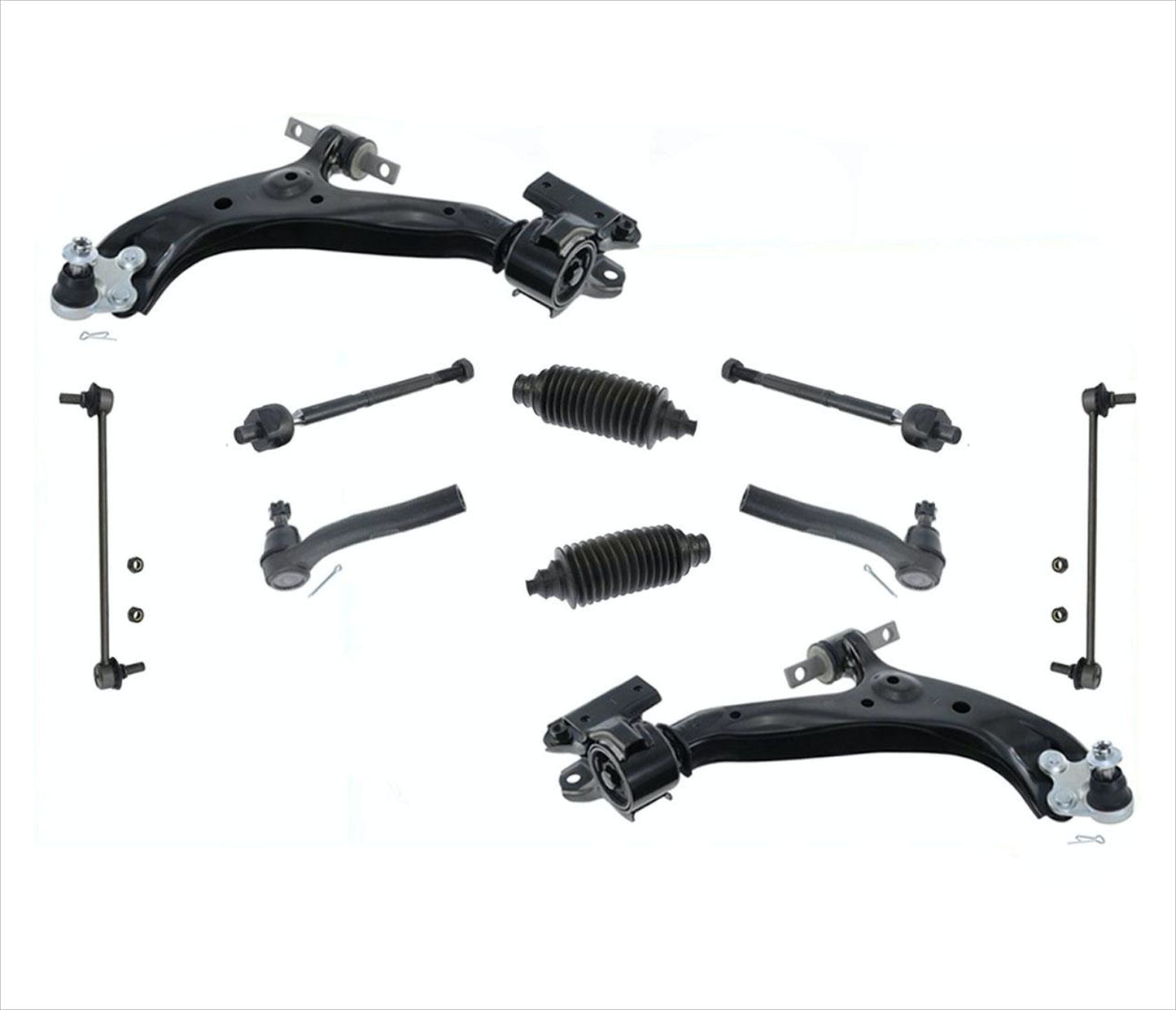 Front Lower Control Arms Tie Rods & Links 10 Pcs Kit for Honda CR-V 12-16