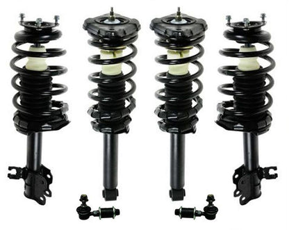 Front & Rear Strut & Coil Spring Sway Bar Links For Nissan Sentra 2002-2006