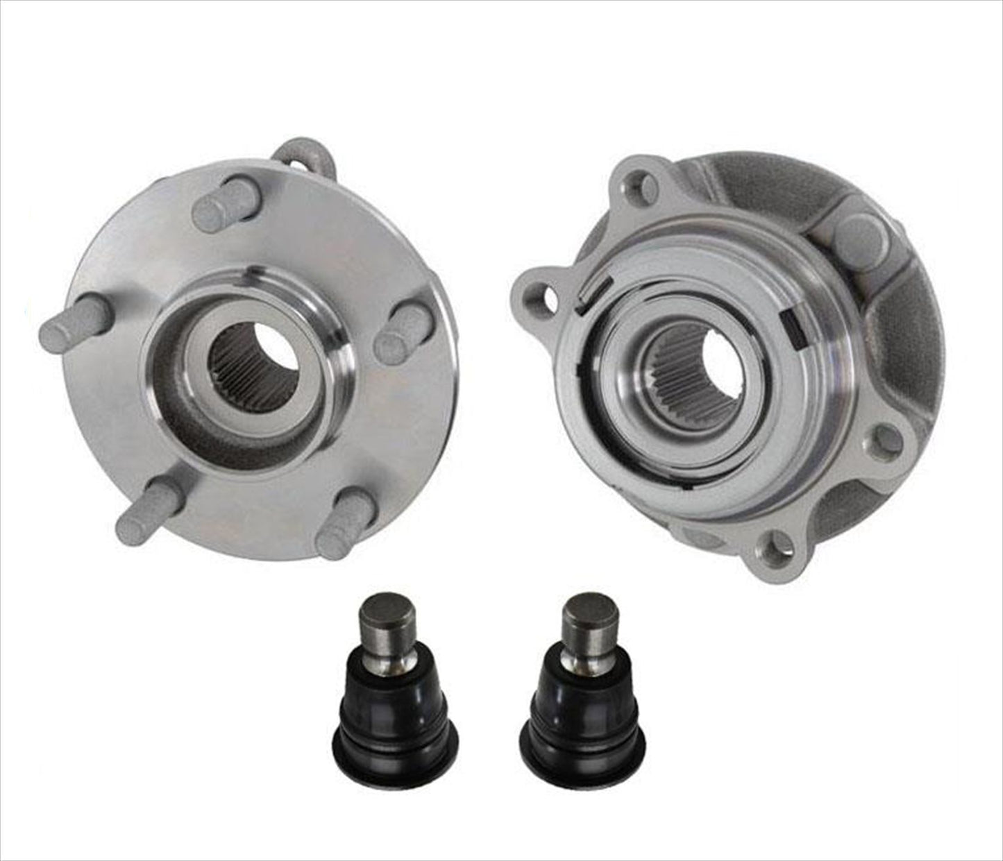 Rodamientos de cubo de rueda delantera, juntas esféricas, rotores de freno y pastillas para Nissan Quest 04-09