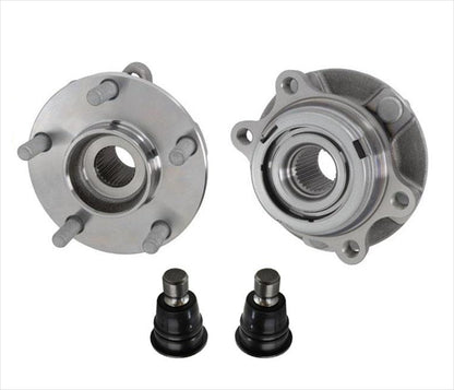 Rodamientos de cubo de rueda delantera, juntas esféricas, rotores de freno y pastillas para Nissan Quest 04-09