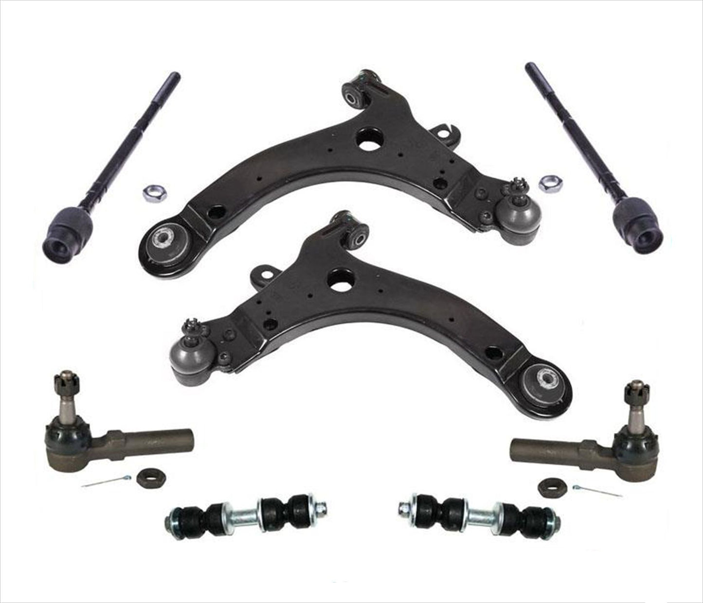 Control Arms Links Inner + Outer Tie Rods for Buick Century 97-05 & Regal 97-04