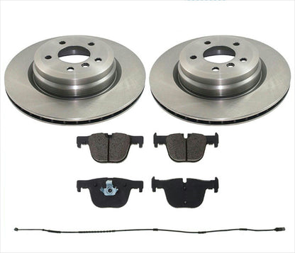 Rotores de disco de freno trasero + pastillas optimizadoras + sensor de desgaste para BMW 335i 428i 435i