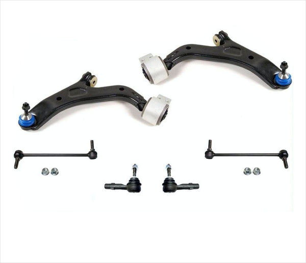 Fits 10-17 Taurus Flex (2) Control Arm With Bushings & Ball Joint Tie Rods 6 Pcs