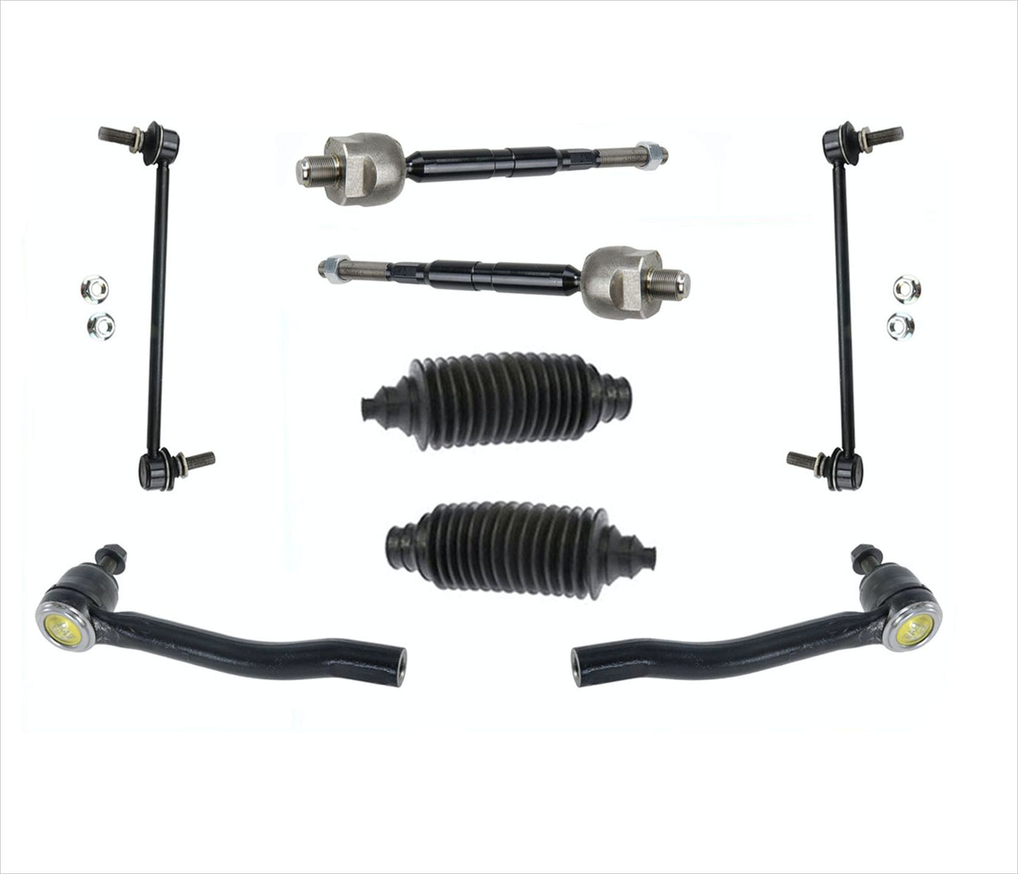 Enlaces de varillas de amarre interiores y exteriores delanteros y botas universales para Nissan JUKE 2011-2017