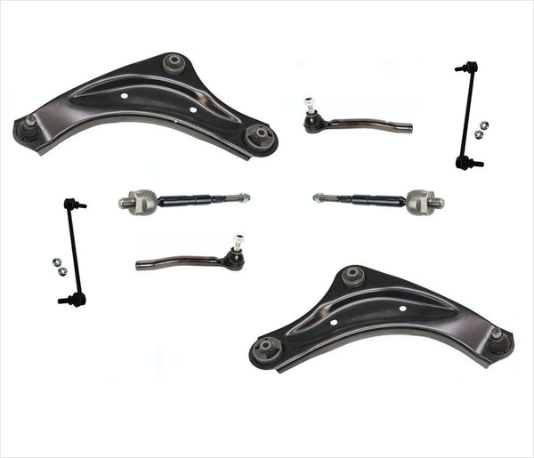 Front Lower Control Arms Inner & Outer Tie Rods & Links For Nissan Juke 2011-17