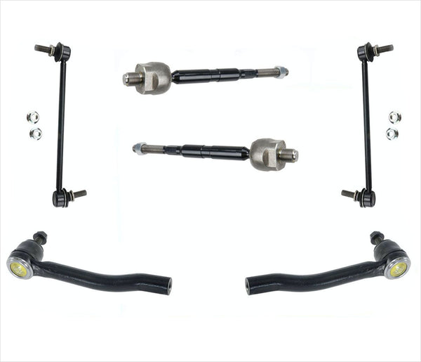 Front Inner & Outer Tie Rods & Sway Bar Links For Nissan Juke 2011-2017