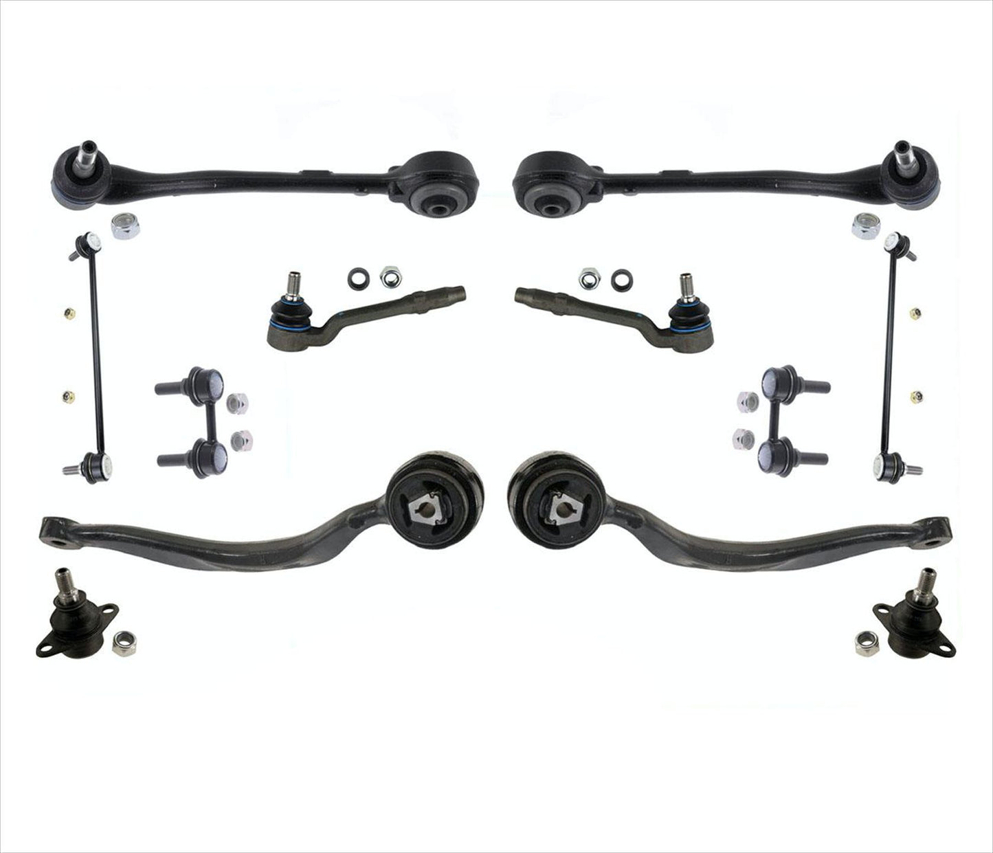 Lower Control Arm Ball Joint Tie Rod Stabilzer Link 12 Pcs For 2000-2006 BMW X5