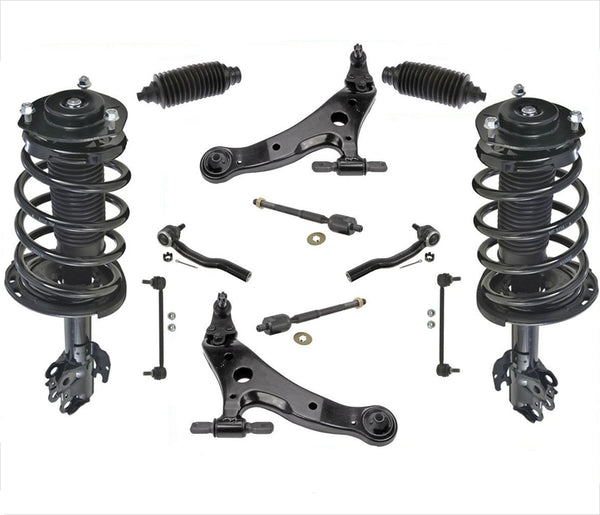 Kit de 12 piezas de brazos de control de puntales delanteros, enlaces + botas para Toyota Camry 3.5L