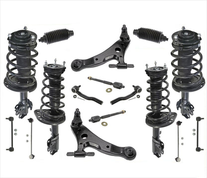 Puntales delanteros y traseros con brazos de control, tirantes + enlaces, 18 piezas para Toyota Camry 3.5L