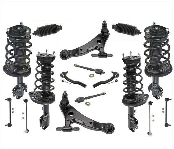 Puntales delanteros y traseros con brazos de control, tirantes + enlaces, 18 piezas para Toyota Camry 3.5L