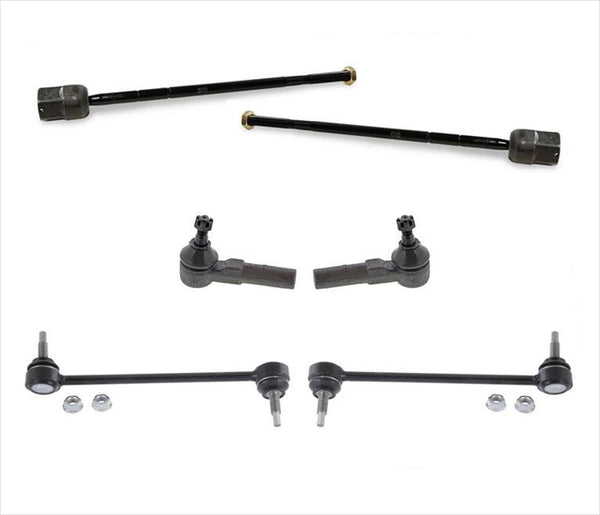 for 95-03 Windstar 6 pc Chassis Kit New Inner & Outer Tie Rods Sway Bar Links