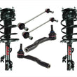 Front Coil Spring Struts + Tie Rods + Links for 07-11 Toyota Camry V6 3.5L