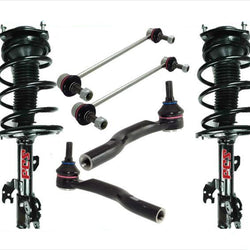Front Coil Spring Struts + Tie Rods + Links for 07-11 Toyota Camry V6 3.5L