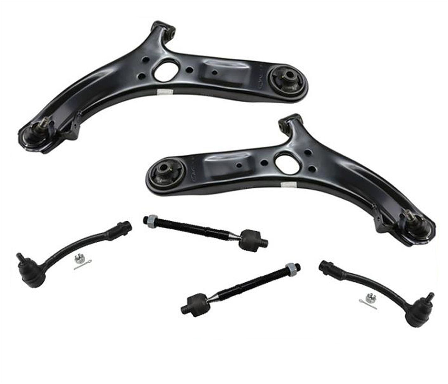 Front Lower Control Arms Inner Outer Tie Rods for Hyundai Accent 12-17