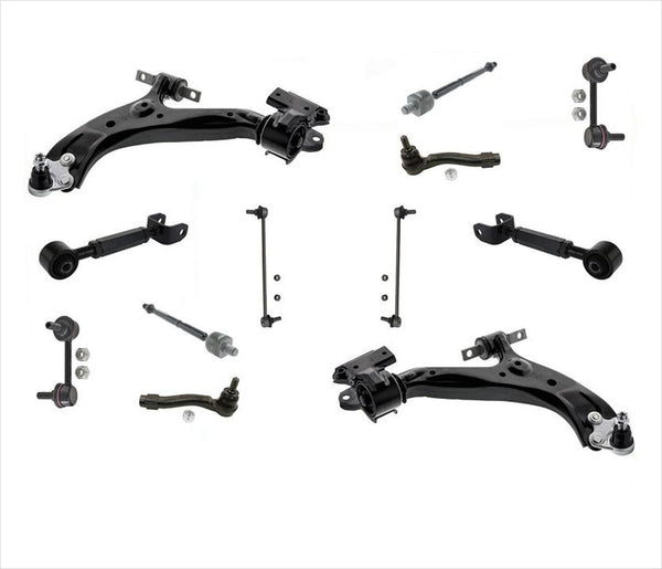 Front & Rear Control Arm W BJ Tie Rods Links 12 Pcs Kit for 12-16 Honda CR-V